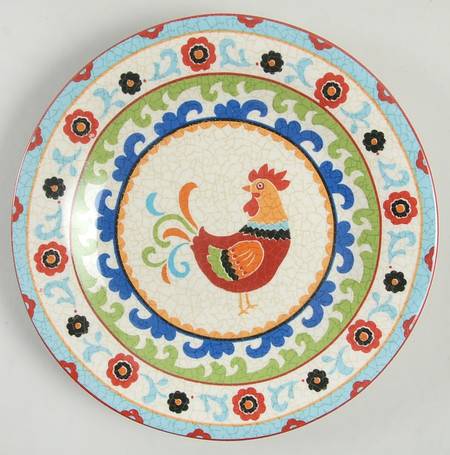 Suzani Rooster Appetizer Plate