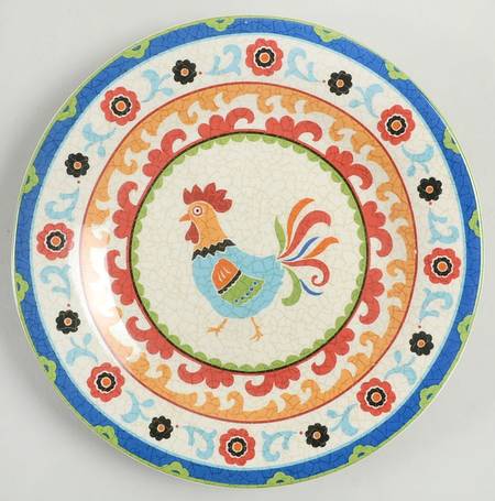 Suzani Rooster Appetizer Plate