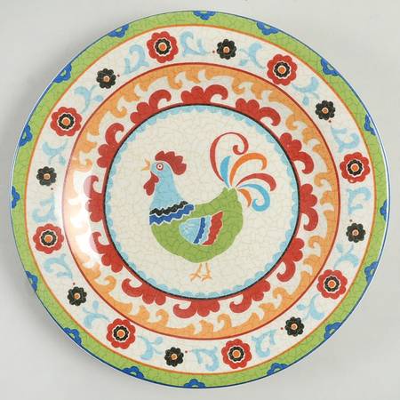 Suzani Rooster Appetizer Plate