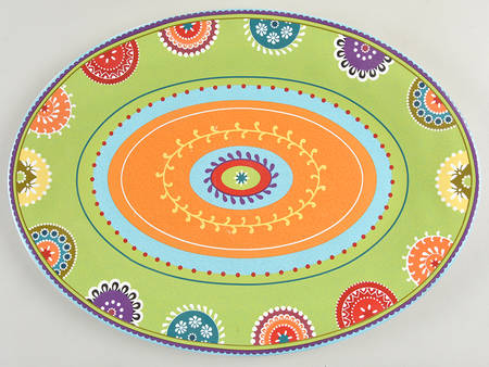 Kaleidoscope 16" Oval Serving Platter