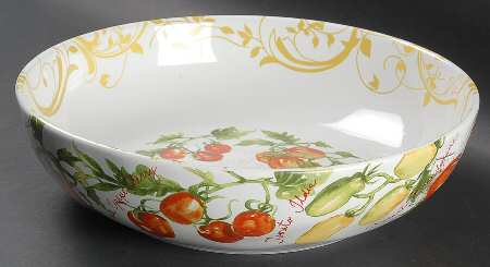 Heirloom Tomatoes 11" Round Serving Bowl