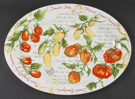 Heirloom Tomatoes 17" Oval Serving Platter