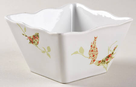 Chintz Birds Individual Square Appetizer Bowl