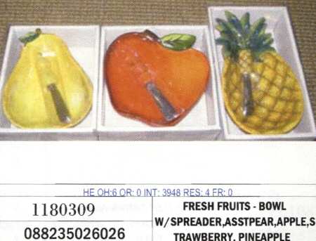 Fresh Fruit Dip Bowl & Spreader Set