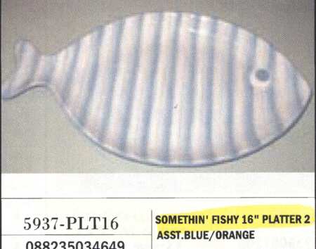 Somethin' Fishy 16" Figural Platter