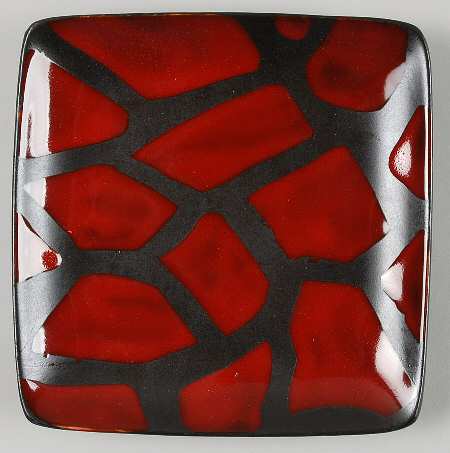 Safari Giraffe Red Salad Plate