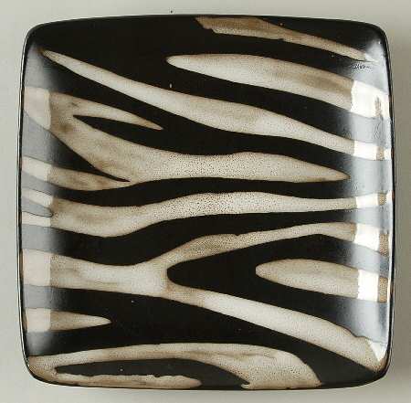 Safari Zebra White Salad Plate