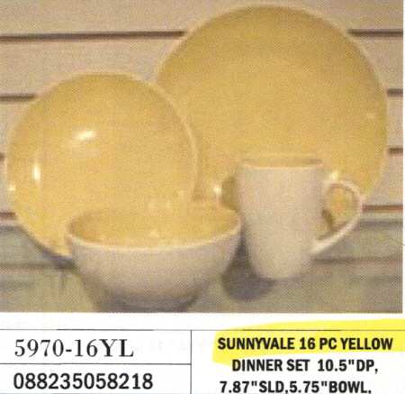 Sunnyvale Yellow Dinner Plate