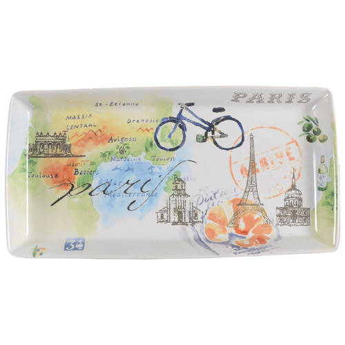 Paris Travels 13" Rectangular Serving Platter