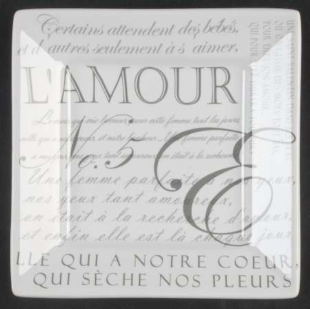 L'Amour Square Appetizer Plate