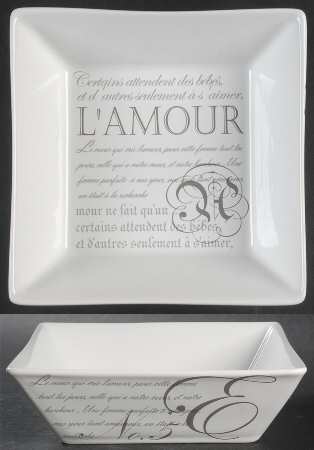 L'Amour Square Soup/Cereal Bowl