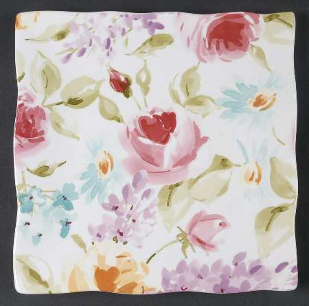 Floral Fete Square Salad Plate