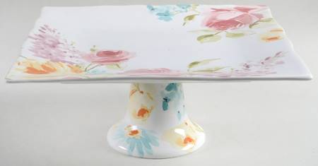 Floral Fete 10" Diameter Pedestal Cake Stand