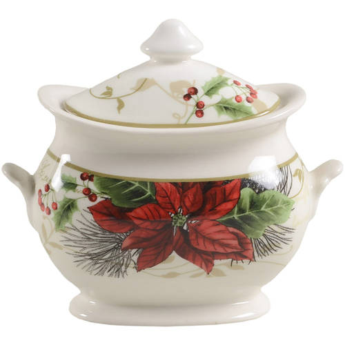 Holiday Wishes Sugar Bowl & Lid