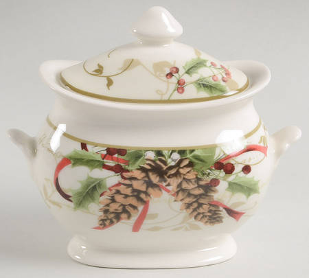 Holiday Wishes Sugar Bowl & Lid