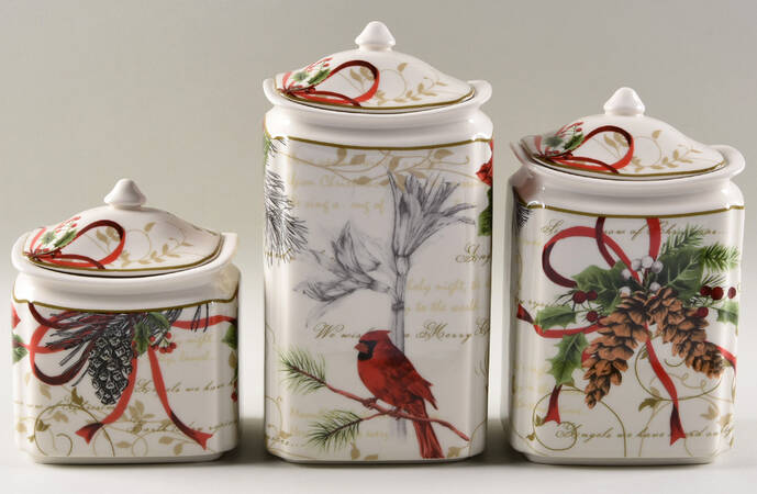 Holiday Wishes (3 Piece) Canister Set (Box Set)
