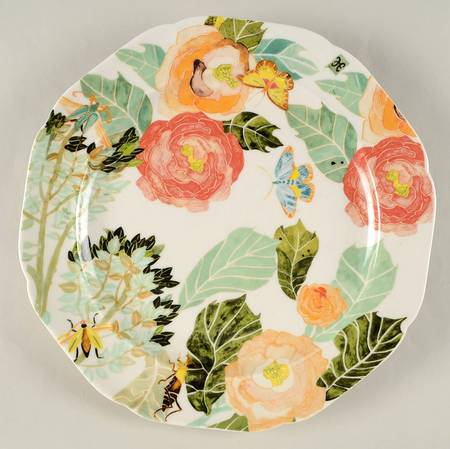Watercolor Petals Dinner Plate