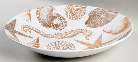 Coastal Life Gold (Yellow) 13" Pasta Serving Bowl