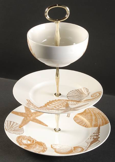 Coastal Life Gold (Yellow) Tiered Fruit Dip HC