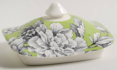 Adelaide Green and White Lid for Large Canister