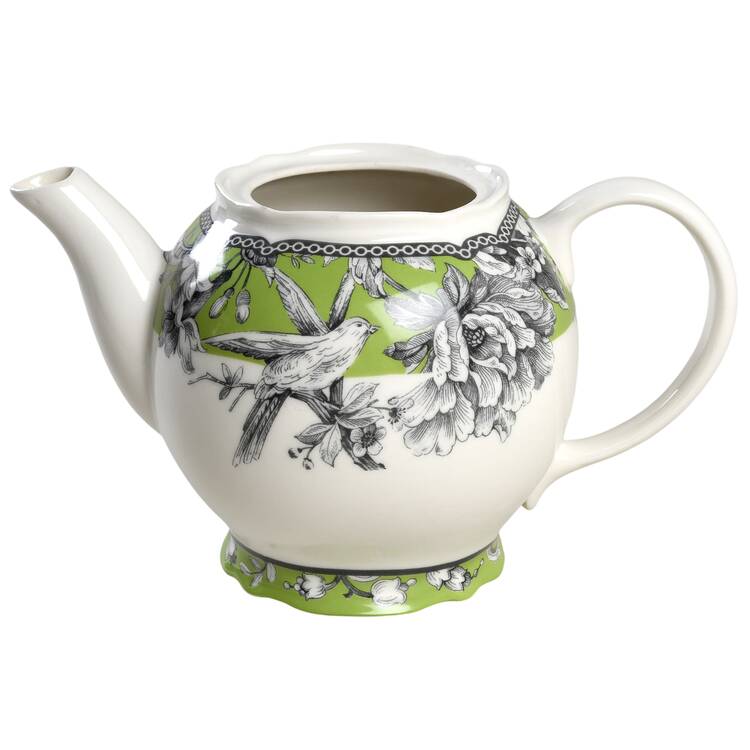 Adelaide Green and White Teapot No Lid