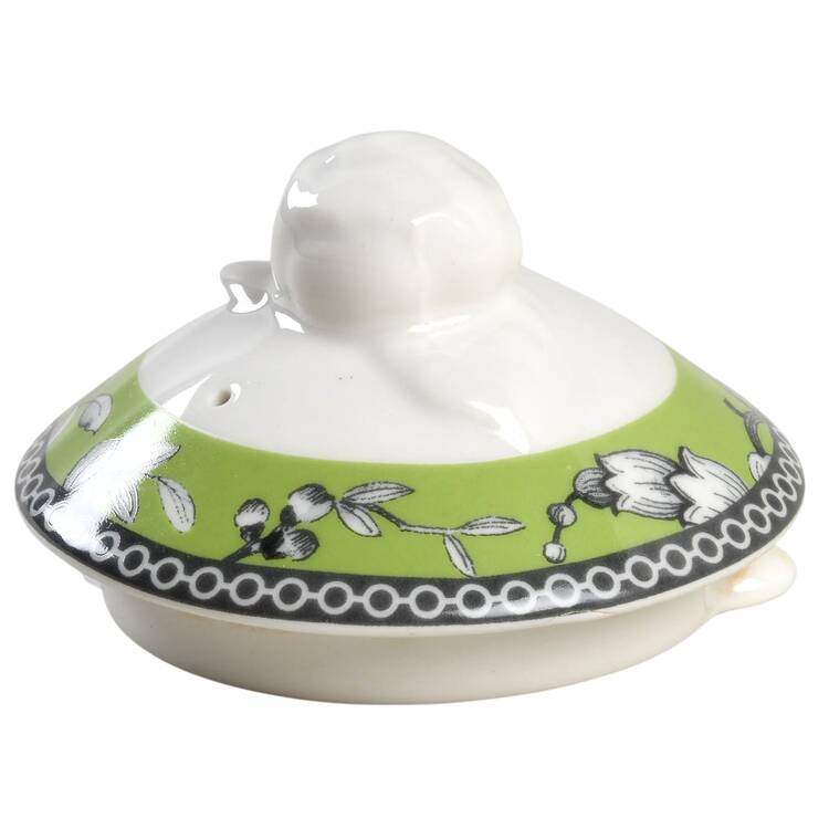 Adelaide Green and White Lid for Teapot