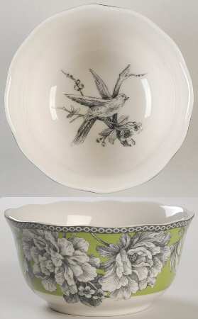 Adelaide Green and White Soup/Cereal Bowl