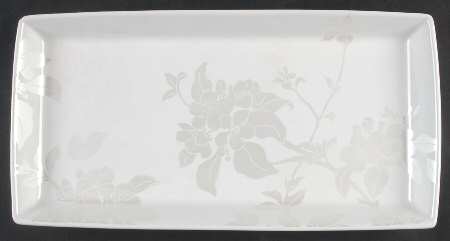 Plum Blossom Platinum 13" Rectangular Serving Platter