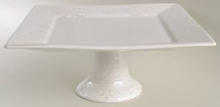 Astoria Platinum 10" Diameter Square Pedestal Cake Stand