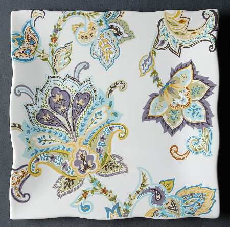 Indochine Purple Square Salad Plate