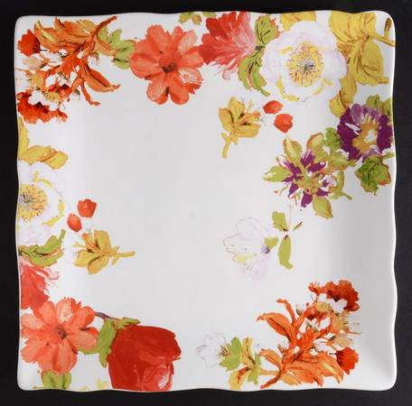 Bouquet le Fleur 12" Square Serving Platter
