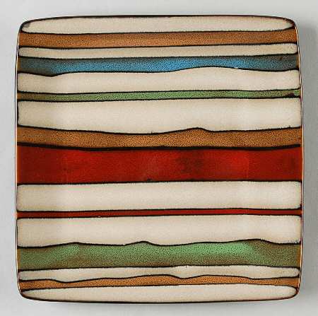 Canyon Stripes Square Salad Plate