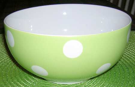 Oceana Green Dots Coupe Cereal Bowl