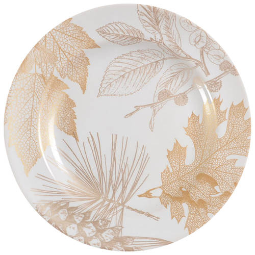 Golden Foliage Appetizer Plate