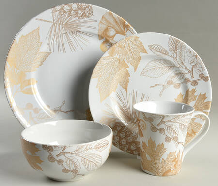 Golden Foliage 4 Piece Place Setting