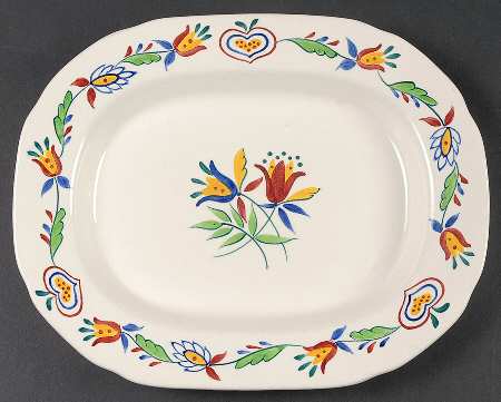 Penryn Off White 11" Oval Serving Platter