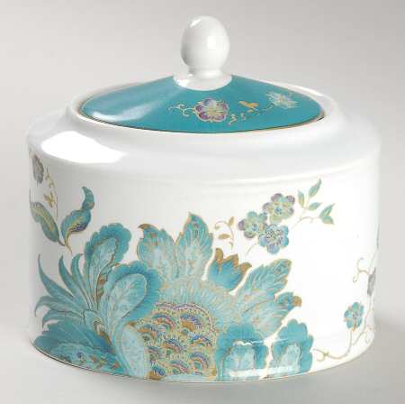 Eliza Teal Sugar Bowl & Lid