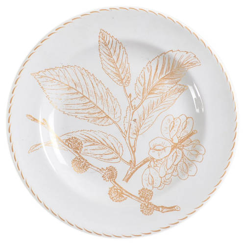 Gold Leaves Appetizer Plate