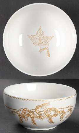 Gold Leaves Soup/Cereal Bowl