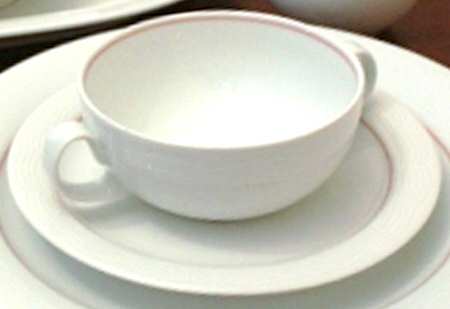 ARZ251 Flat Cream Soup Bowl & Saucer Set