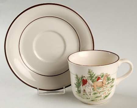 Tally Ho (Smooth) Flat Cup & Saucer Set