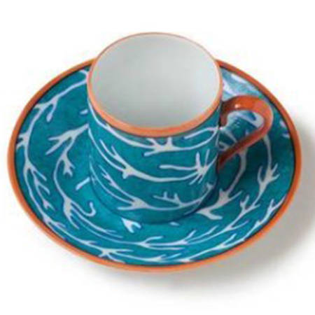 Lagon Flat Demitasse Cup & Saucer Set