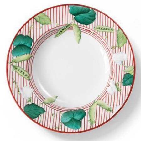 Potager Red Large Rim Soup Bowl