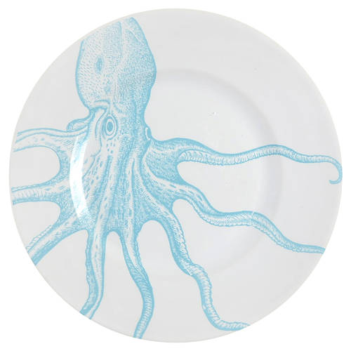 Coastal Life Blue Salad Plate
