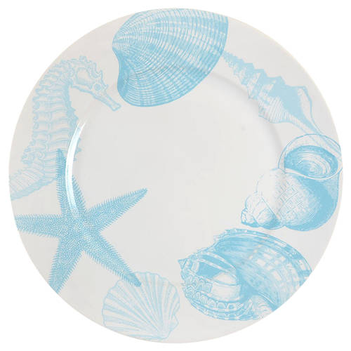 Coastal Life Blue 12" Chop Plate (Round Platter)