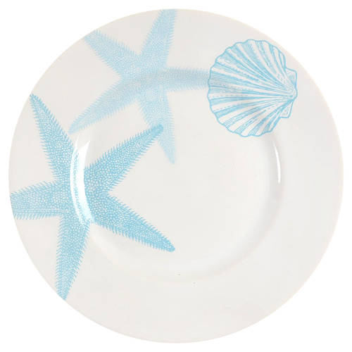 Coastal Life Blue Salad Plate