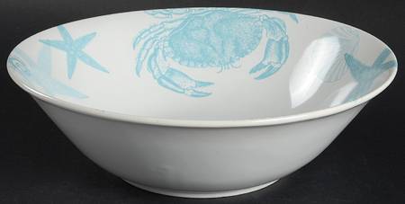 Coastal Life Blue 10" Round Serving Bowl