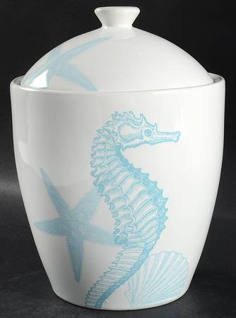 Coastal Life Blue Large Canister & Lid