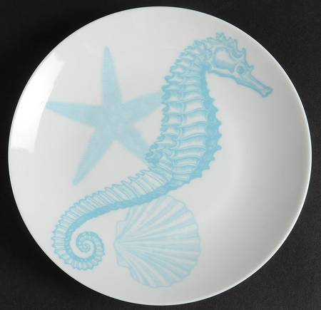 Coastal Life Blue Appetizer Plate