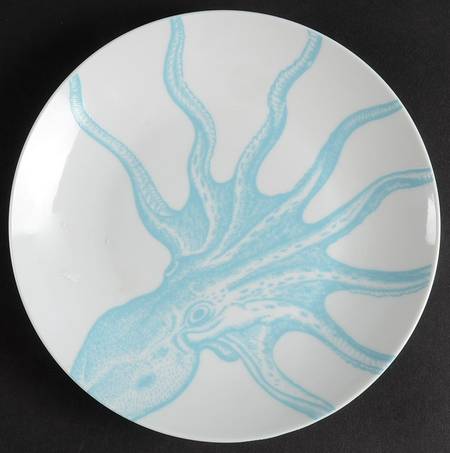 Coastal Life Blue Appetizer Plate